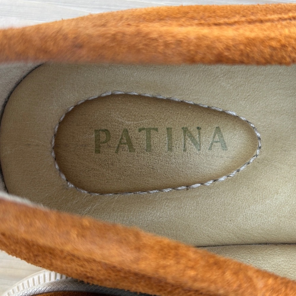Patina Womens Chunky Brown Suede Leather Lug Sole Penny Loafers Size 11 - Picture 6 of 9